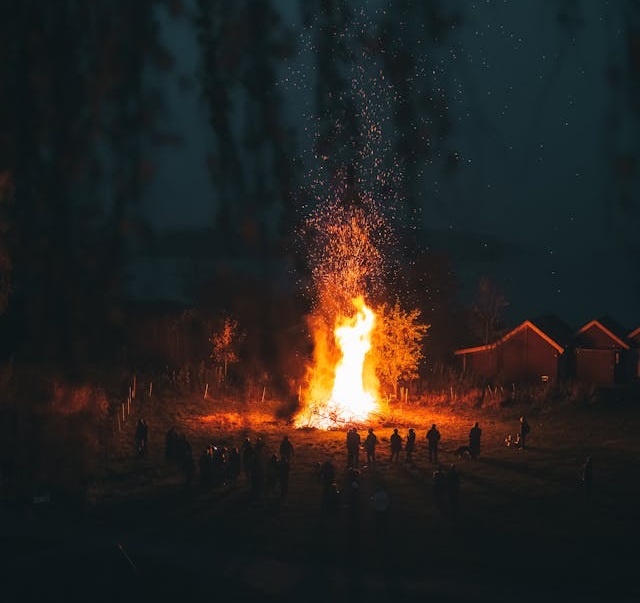 Gathering around the fire